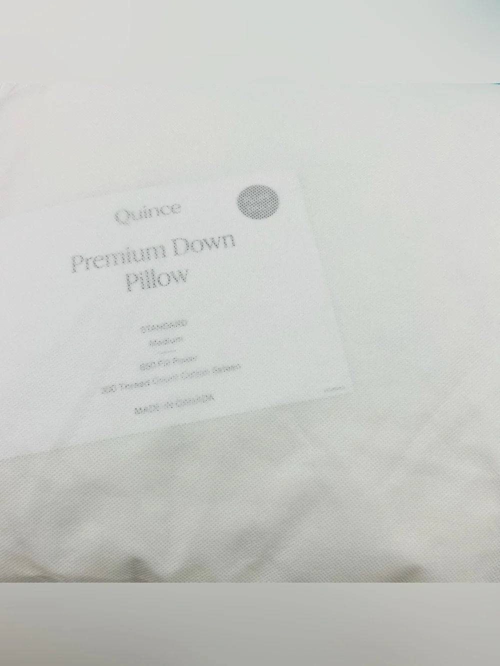 QUINCE Premium Down Pillow Standard Medium 4214